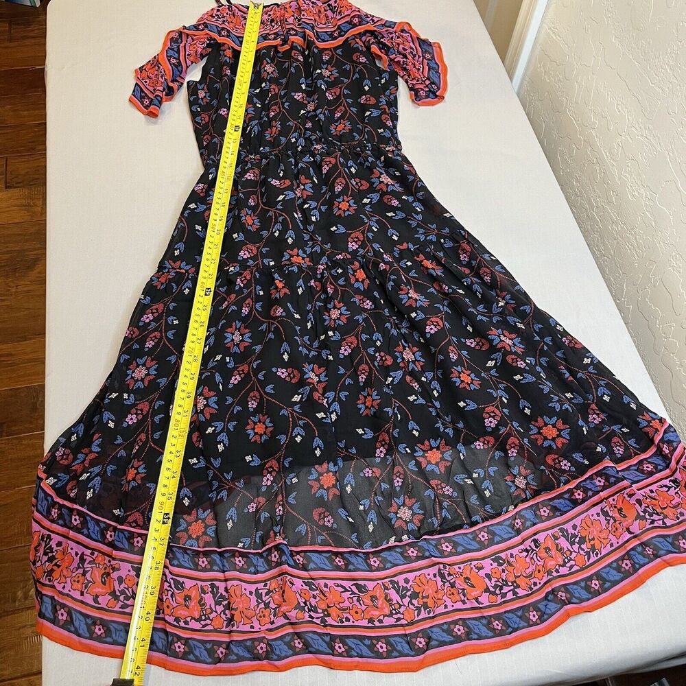 Joie Small Silk Summer Dress Off the Shoulder Low-High Lined - Picture 5 of 8